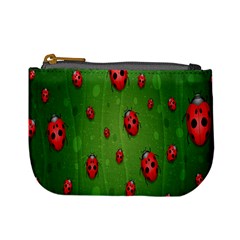 Ladybugs Red Leaf Green Polka Animals Insect Mini Coin Purses by Mariart