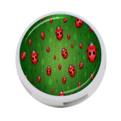 Ladybugs Red Leaf Green Polka Animals Insect 4-port Usb Hub (two Sides) 