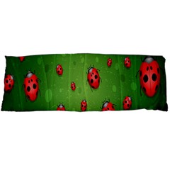 Ladybugs Red Leaf Green Polka Animals Insect Body Pillow Case Dakimakura (two Sides) by Mariart