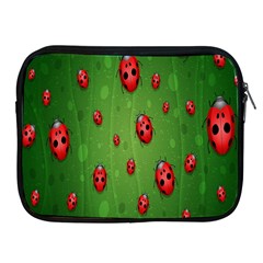 Ladybugs Red Leaf Green Polka Animals Insect Apple Ipad 2/3/4 Zipper Cases by Mariart