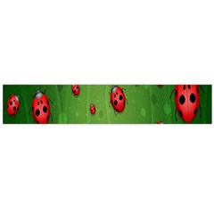 Ladybugs Red Leaf Green Polka Animals Insect Flano Scarf (large) by Mariart
