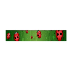 Ladybugs Red Leaf Green Polka Animals Insect Flano Scarf (mini) by Mariart