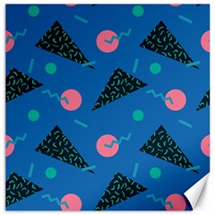 Seamless Triangle Circle Blue Waves Pink Canvas 12  X 12  