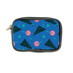 Seamless Triangle Circle Blue Waves Pink Coin Purse