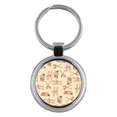 Sheep Goats Paper Scissors Key Chains (round) 