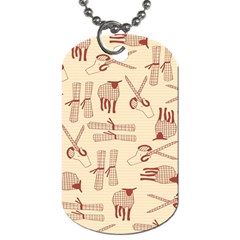 Sheep Goats Paper Scissors Dog Tag (two Sides) by Mariart