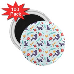 Redbubble Animals Cat Bird Flower Floral Leaf Fish 2 25  Magnets (100 Pack) 