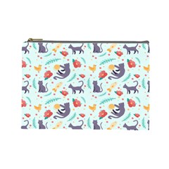 Redbubble Animals Cat Bird Flower Floral Leaf Fish Cosmetic Bag (large) 