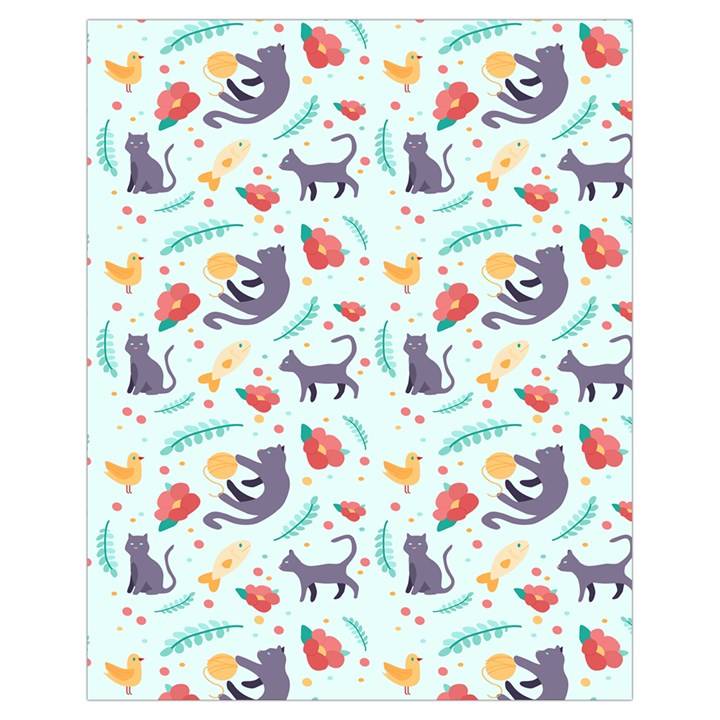 Redbubble Animals Cat Bird Flower Floral Leaf Fish Drawstring Bag (Small)