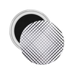 Simple Pattern Waves Plaid Black White 2 25  Magnets by Mariart