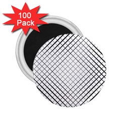 Simple Pattern Waves Plaid Black White 2 25  Magnets (100 Pack)  by Mariart