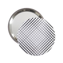 Simple Pattern Waves Plaid Black White 2 25  Handbag Mirrors by Mariart