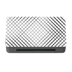 Simple Pattern Waves Plaid Black White Memory Card Reader With Cf