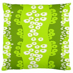 Sunflower Green Large Cushion Case (two Sides) by Mariart