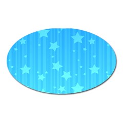 Star Blue Sky Space Line Vertical Light Oval Magnet by Mariart