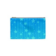 Star Blue Sky Space Line Vertical Light Cosmetic Bag (small) 