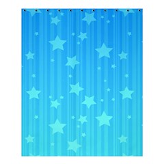 Star Blue Sky Space Line Vertical Light Shower Curtain 60  X 72  (medium)  by Mariart
