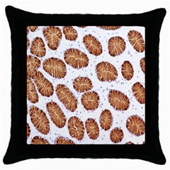 Formalin Paraffin Human Stomach Stained Bacteria Brown Throw Pillow Case (black)