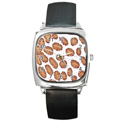 Formalin Paraffin Human Stomach Stained Bacteria Brown Square Metal Watch by Mariart