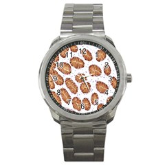 Formalin Paraffin Human Stomach Stained Bacteria Brown Sport Metal Watch by Mariart