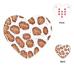 Formalin Paraffin Human Stomach Stained Bacteria Brown Playing Cards (heart)  by Mariart