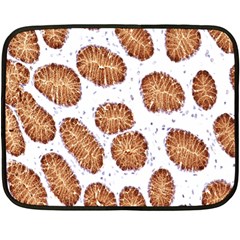 Formalin Paraffin Human Stomach Stained Bacteria Brown Fleece Blanket (mini)