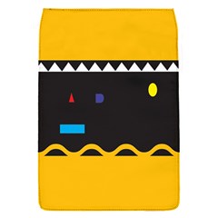 Bright Polka Wave Chevron Yellow Black Flap Covers (s) 