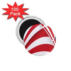 American Flag Star Blue Line Red White 1 75  Magnets (100 Pack) 