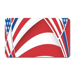 American Flag Star Blue Line Red White Magnet (rectangular)