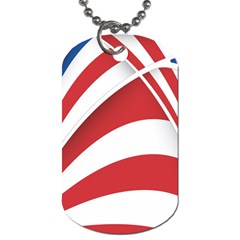American Flag Star Blue Line Red White Dog Tag (one Side)