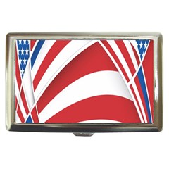 American Flag Star Blue Line Red White Cigarette Money Cases