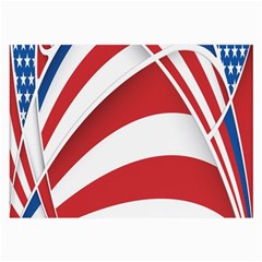 American Flag Star Blue Line Red White Large Glasses Cloth