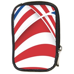 American Flag Star Blue Line Red White Compact Camera Cases by Mariart