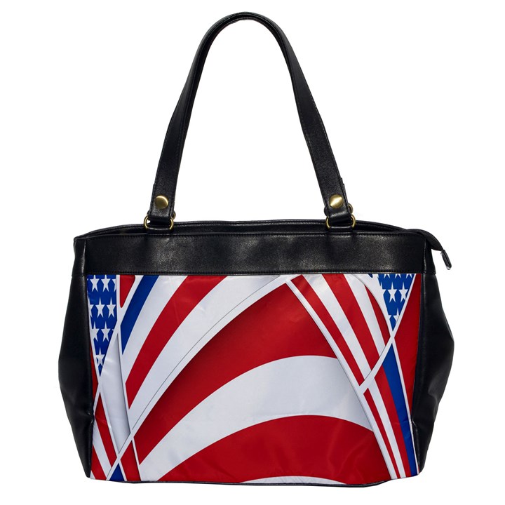 American Flag Star Blue Line Red White Office Handbags