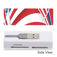 American Flag Star Blue Line Red White Memory Card Reader (stick)  by Mariart