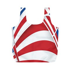 American Flag Star Blue Line Red White Full Print Recycle Bags (m)  by Mariart