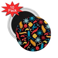 Worm Insect Bacteria Monster 2 25  Magnets (10 Pack) 