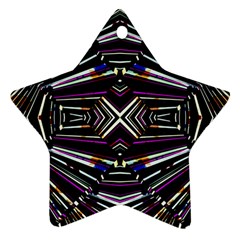 Dark Ethnic Sharp Bold Pattern Ornament (star) by dflcprints