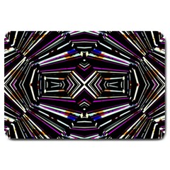 Dark Ethnic Sharp Bold Pattern Large Doormat  by dflcprints