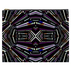 Dark Ethnic Sharp Bold Pattern Cosmetic Bag (xxxl) 