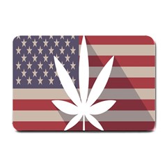 Flag American Star Blue Line White Red Marijuana Leaf Small Doormat 