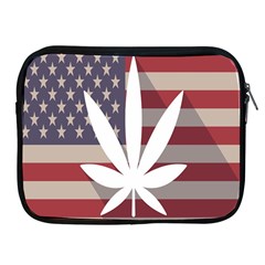 Flag American Star Blue Line White Red Marijuana Leaf Apple Ipad 2/3/4 Zipper Cases by Mariart