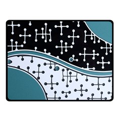 Decoboom Custom Pickguard Engraved Eames Dots Double Sided Fleece Blanket (small)  by Mariart