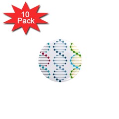 Genetic Dna Blood Flow Cells 1  Mini Magnet (10 Pack)  by Mariart