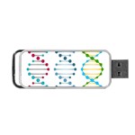 Genetic Dna Blood Flow Cells Portable USB Flash (Two Sides) Back