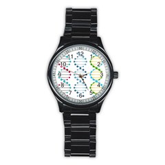 Genetic Dna Blood Flow Cells Stainless Steel Round Watch by Mariart