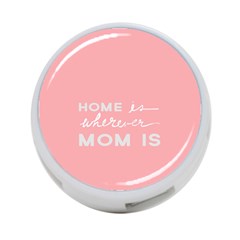 Home Love Mom Sexy Pink 4-Port USB Hub (Two Sides) 