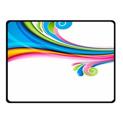 Colored Lines Rainbow Fleece Blanket (small) by Mariart