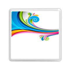 Colored Lines Rainbow Memory Card Reader (square) 
