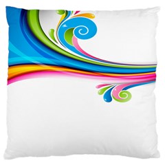 Colored Lines Rainbow Large Cushion Case (one Side)